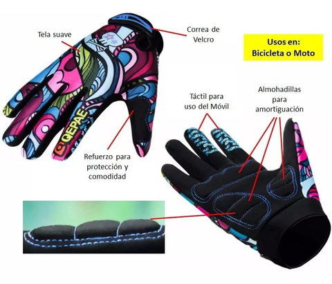 Guantes para Bici Mujer Qepae